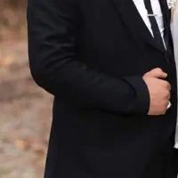 کت و شلوار مردانه مشکی قطران در حد نو