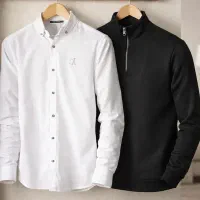 ست 2تیکه دورس و پیراهن مردانه (آکبند) پلیور+پیراهن