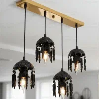 لوستر خطی لاینر آویز کریستالی باکارات در سه رنگ|لوستر و چراغ آویز|دابودشت, |دیوار