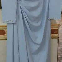 پیراهن مجلسی شیک رنگ آبی آسمانی سایز 42