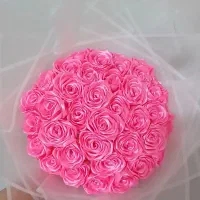 دسته‌ گل وباکس روبانی