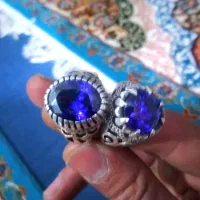 دوعددانگشترنقره موزینات‌ جواهری قیمت جفتش۶ملیون