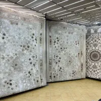 فرش ماشینی افشان پتینه سبز وقرمز وینتیج ۱۲/۹/۶متری