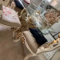 میز صندلی چوب گردو