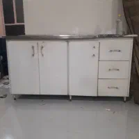 کابینت فلزی سنگین با سینک ظرفشویی درب و پنجره اهنی