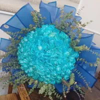 گل رز آبی 100 عددی