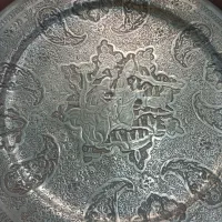 دیوار کوب  مسی قطر ۴۰ قلم کهنه|کلکسیون اشیاء عتیقه|یزد, |دیوار