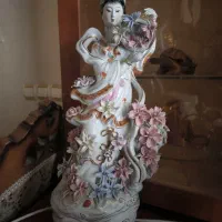 مجسمه چینی بانوی گل فروش