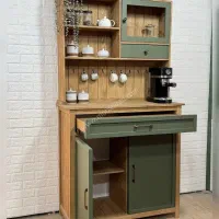 میز بار شلف اسلب مزه خوری میز روستیک