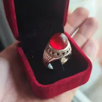 انگشتر نقره و فدیوم دستساز