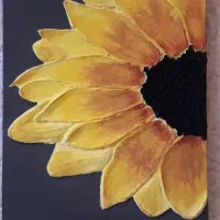 تابلوی رنگ روغن برجسته آفتابگردان|تابلو، نقاشی، عکس|تهران, سازمان برنامه جنوبی|دیوار