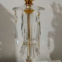 شمعدان کریستال لب طلایی|لوستر و چراغ آویز|زنجان, |دیوار