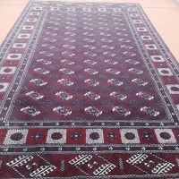 فرش ۳در۴  ترکمنی دست باف با رنگ جگری