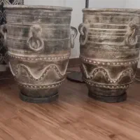 گلدان پتینه سفالی