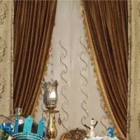پرده پذیرایی ترک درجه یک به همراه کتیبه نو نو