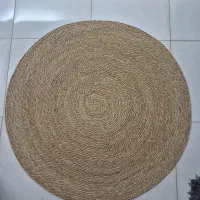 فرش دایره چوبی حصیری