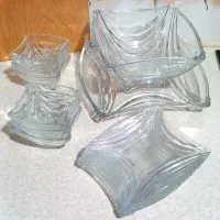 سرویس شیشه ای آجیل و شیرینی خوری کامل