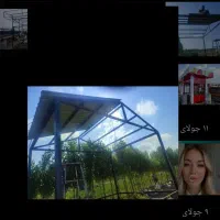 اجرای.کلبه.الاچیق.پیچ رول پلاک ساختمان درخشنده