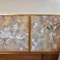 تابلو نقاشی برجسته *طرح شکوفه های سفید*|تابلو، نقاشی، عکس|تهران, عباس‌آباد|دیوار