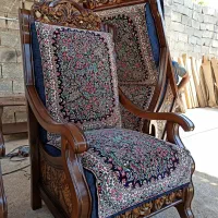 مبل کتیبه رز چوب گردو|مبلمان خانگی و میز عسلی|کرمان, |دیوار