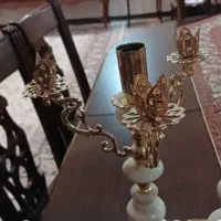 آیینه و شمعدان آبکاری شده