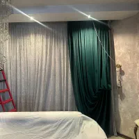 پرده مخمل کالیفرنیا ۱۸ متری/ هر دستک۳*۳