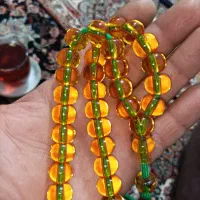 تسبیح سندلوس عسلی نباتی نخ نما خشک کلکسیونی|جواهرات|کرمانشاه, |دیوار