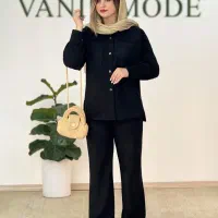 مانتو شلوار مشکی نو