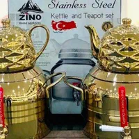 کتری و قوری تمام استیل کف چدن(گرگان فردوس کالا (|قوری، کتری، قهوه‌ساز دستی|گرگان, |دیوار