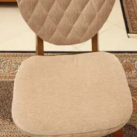 دو عدد صندلی چوبی با روکش پارچه