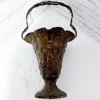 گلدان سیلورپلیت منقش خوشه انگوری (نوربلین هلندی)