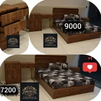 تخت دو نفره کد ۵۰ مدل خطی سرویس خاب تشک طبی فنری