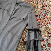 مانتو مجلسی طوسی سایز۴۲تا۴۴