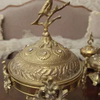 شاه کلید آجیل خوری قندون جا دستمالی برنز