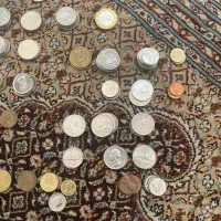 تعداد زیادی سکه های خارجی و ایرانی قدیمی و جدید|کلکسیون سکه، تمبر، اسکناس|تهران, شهرآرا|دیوار