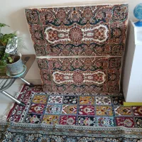 پشتی ماشینی کرمی رنگ