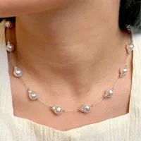 گردنبند استیل ، گردنبند سنگ ، مروارید