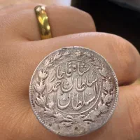 انگشتر قدیمی سکه با رکاب تمام نقره ۹۲۵