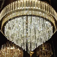 لوستر کریستالی ال ای دی قطر ۷۰ سانتی