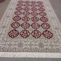 فرش دستباف ۶۰ رج مرینوس ابریشم نایین بسیار زیبا|فرش|کرج, نوروزآباد|دیوار