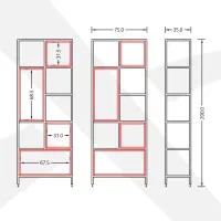 استند فلزی چوبی|کتابخانه، شلف، قفسه‌های دیواری|پردیس, فاز ۶|دیوار