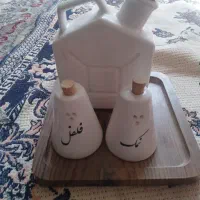 روغن ریز و دو عدد نمکدان ویه شیرینی خوری