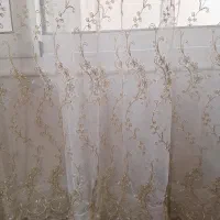 دو عدد پرده گلدوزی شده دوخته شده|پرده، رانر، رومیزی|اصفهان, دشتستان|دیوار