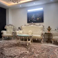 مبل سلطنتی چوب ۹ نفره همراه میز ناهار خوری۶ نفره|مبلمان خانگی و میز عسلی|ورامین, ورامین|دیوار
