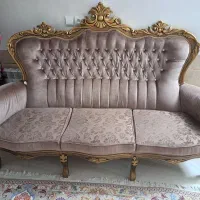 مبل استیل ۷نفره+۲ میزبان و۳میز جلو مبلی