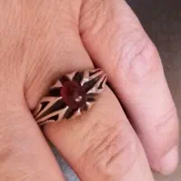 انگشتر کهنه عقیق اصل یمن با سوار بینظیر