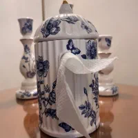 جا دستمالی سرامیکی طلاکوب