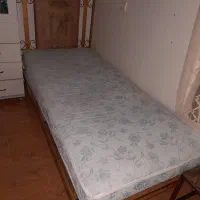 تختخواب یک نفره فرفورژه با تشک شهرستان نور|تخت و سرویس خواب|نور, |دیوار