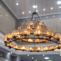 لوستر سه طبقه درحد نو|لوستر و چراغ آویز|کرج, برغان|دیوار