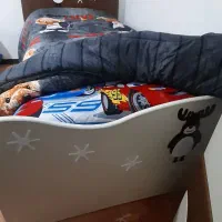 تختخواب تک نفره ام دی اف و وکیوم|تخت و سرویس خواب|شیراز, درکی|دیوار